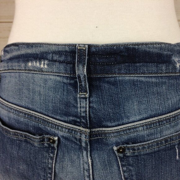 Joe's Destroyed Rolled Jean Bermuda shorts Klum wash Size W28 - Picture 7 of 14